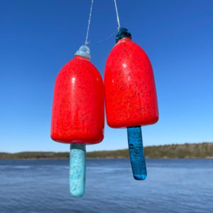 Red Blown Glass Lobster Buoy