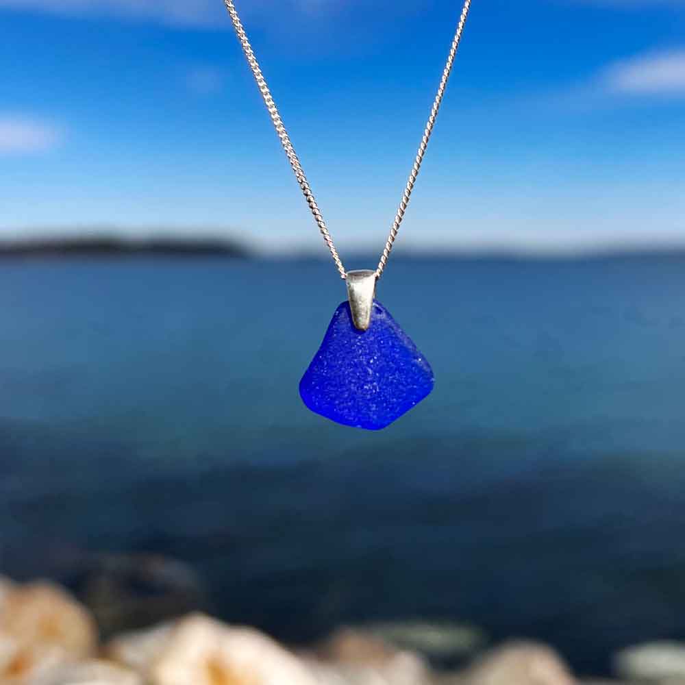 Blue Sea Glass Necklace | Sue's Signature Sea Glass