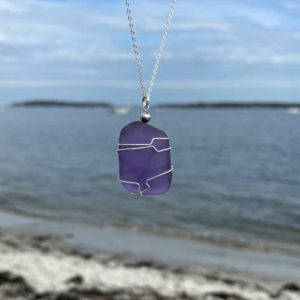 Purple Sea Glass Necklace