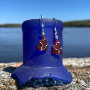 Red Sea Glass Earrings