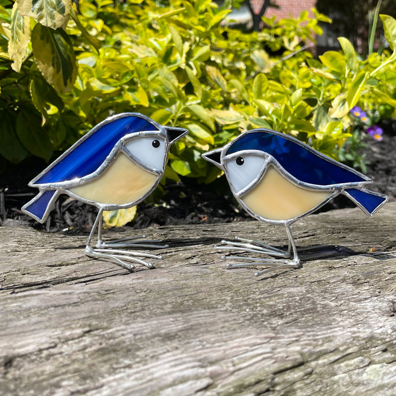 Stained Glass Bluebirds