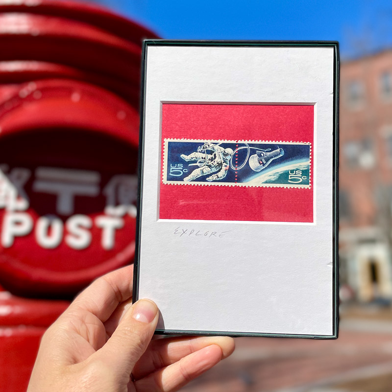 Astronaut Explorer, 5 cent USA Double Postage Stamp