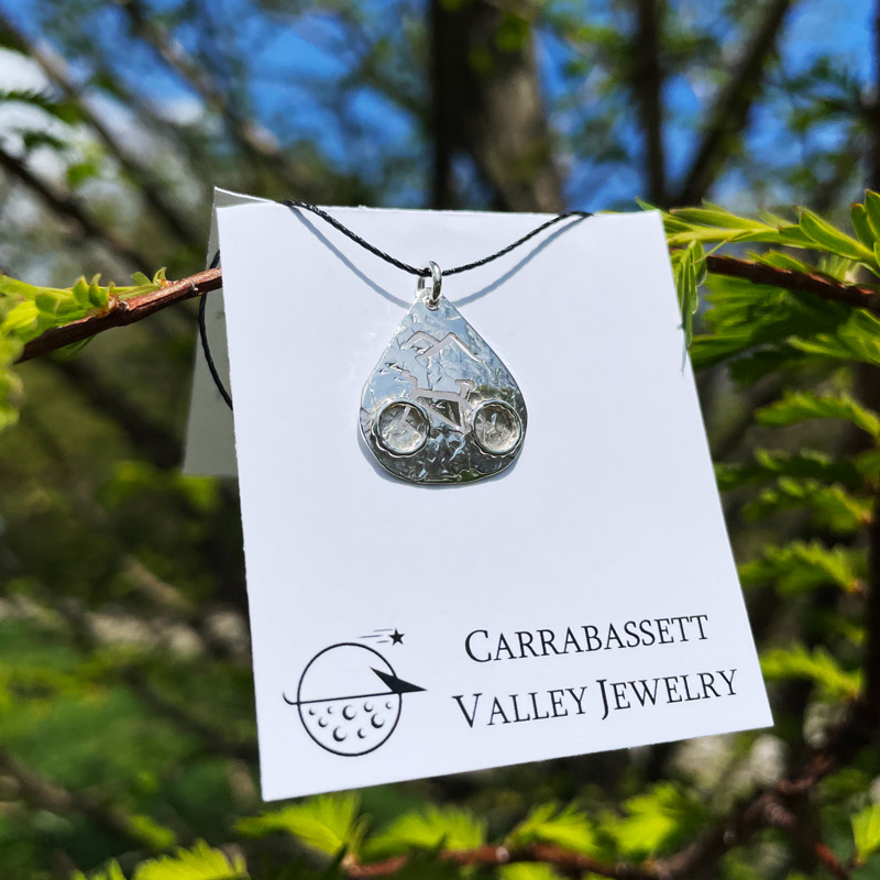 Mountain Bike Pendant by Carrabassett Valley Jewelry
