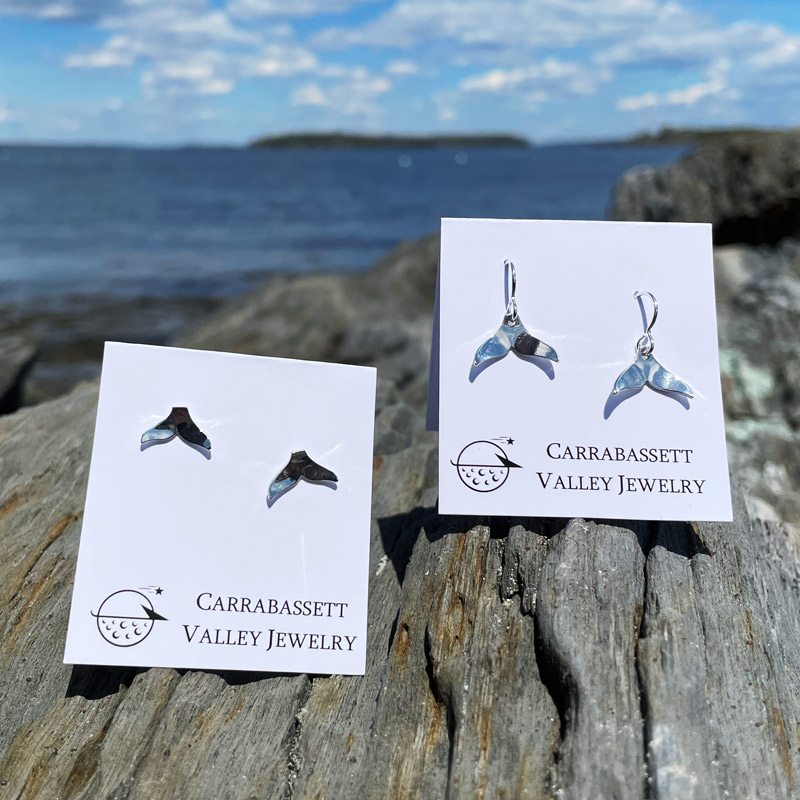 Whale Tail Earrings by Carrabassett Valley Jewelry