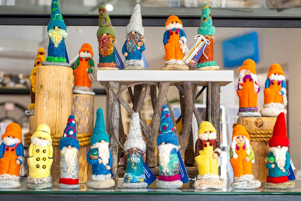 Maine made gnomes in Bath, Maine