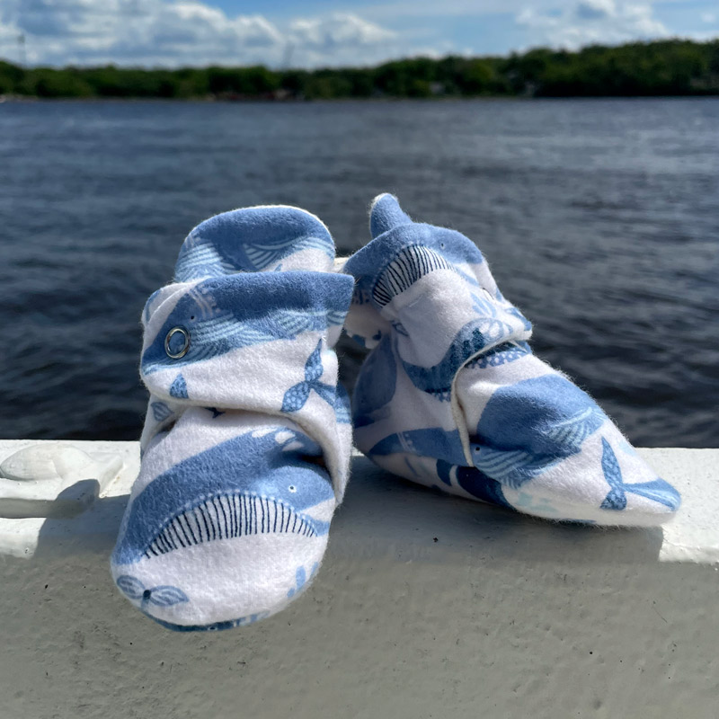 Whale Baby Booties