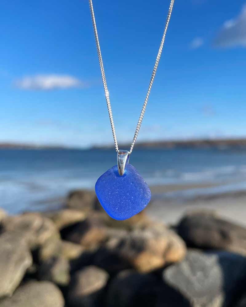 Blue Signature Sea Glass Necklace