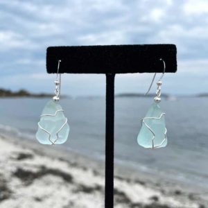Sea Foam Sea Glass Earrings