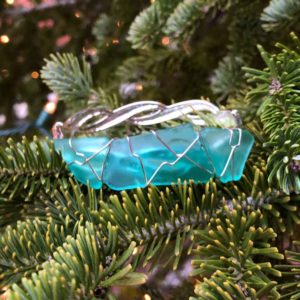 Teal Sea Glass Bracelet