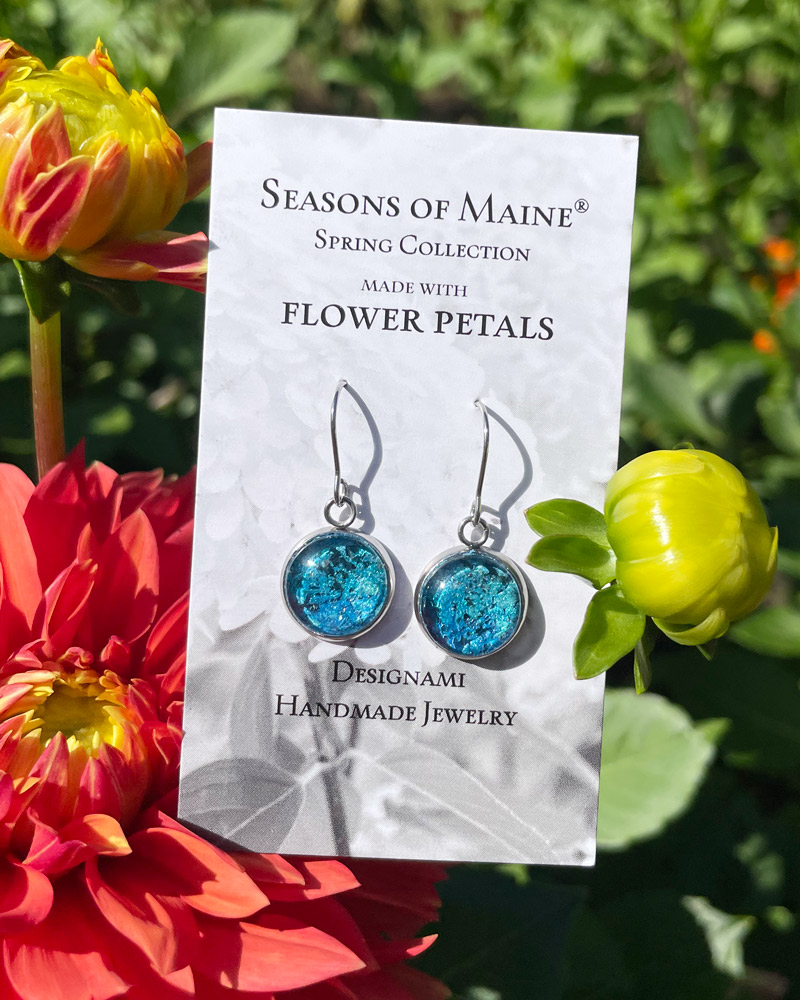 Hydrangea Flower Petal Earrings
