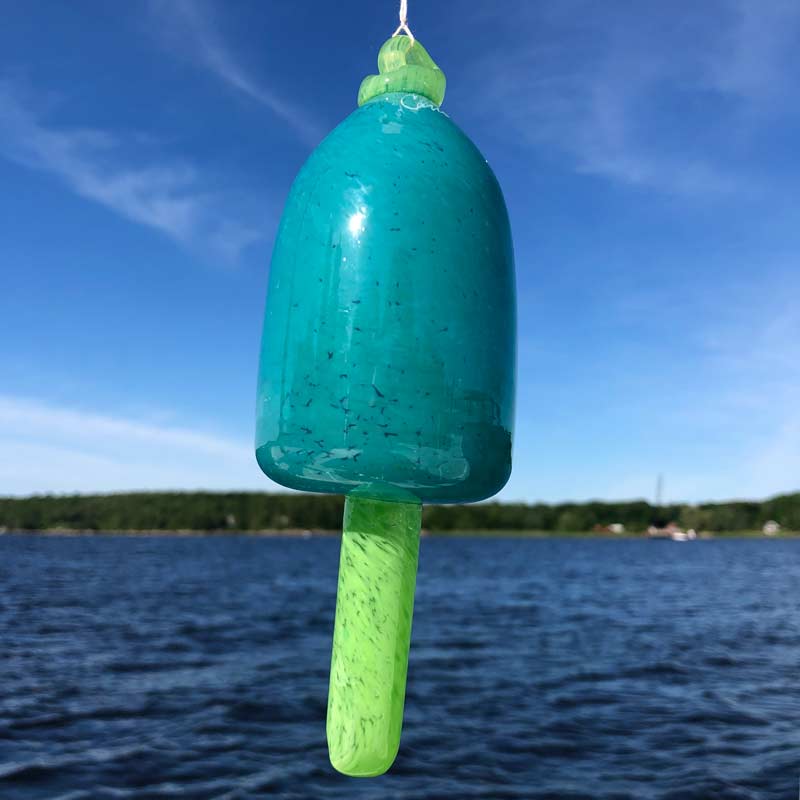 Turquoise Blown Glass Lobster Buoybster Buoy