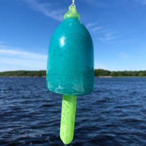 Turquoise Blown Glass Lobster Buoy