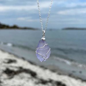 Lavender Sea Glass Necklace