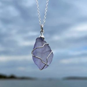 Lavender Sea Glass Necklace