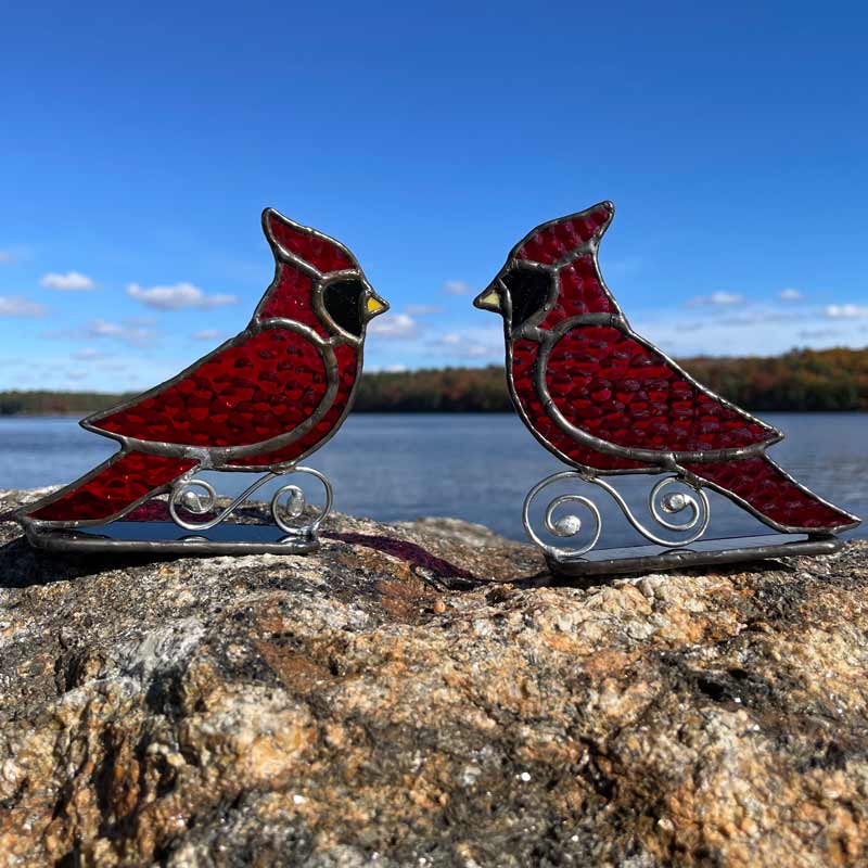 Stained Glass Cardinal