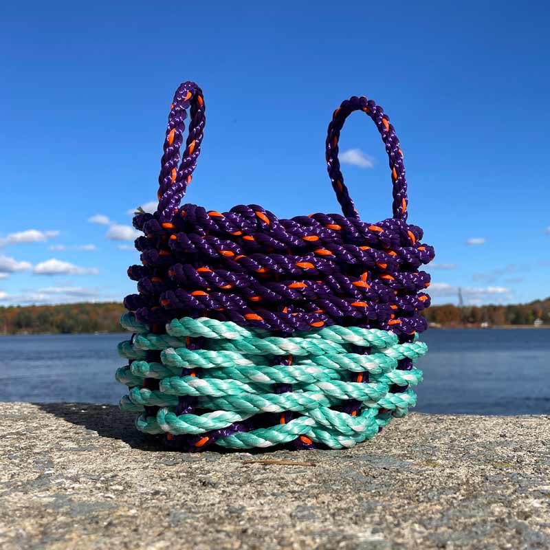 Vibrant Violet Mini Lobster Rope Basket