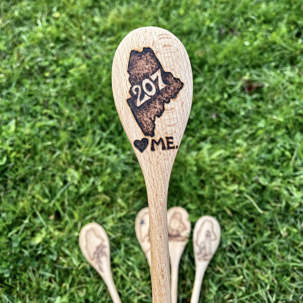 Wood Burned Maine 207 Spoon