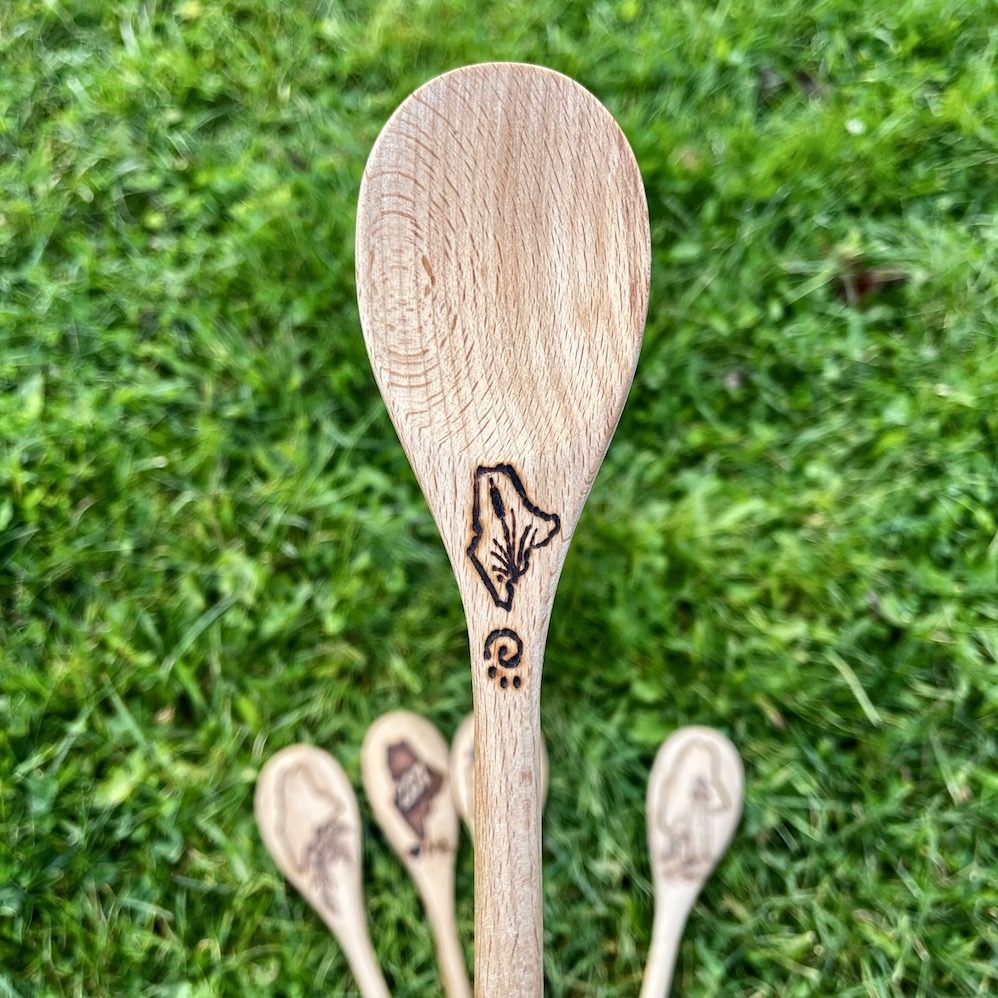 Wood Burned Maine Spoons