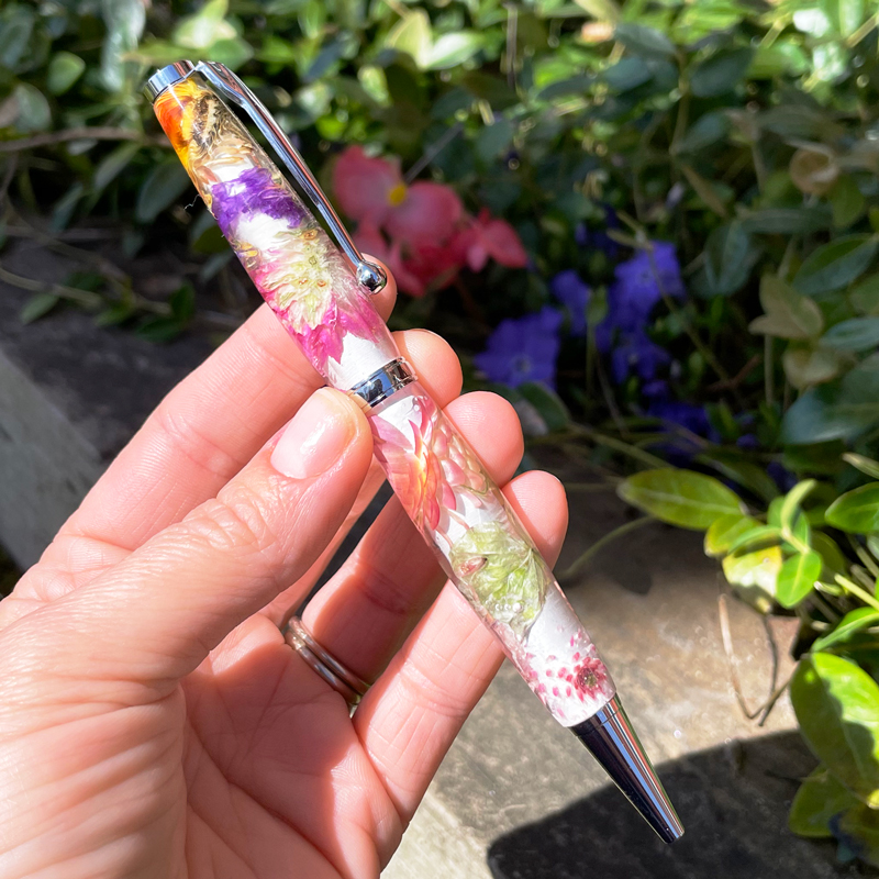Maine Wildflower Pen with Chrome Hardware