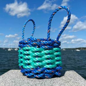 Blueberry Turquoise Lobster Rope Basket