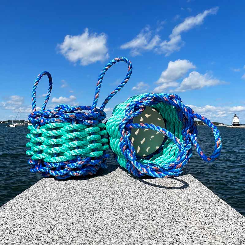Blueberry Turquoise Lobster Rope Basket