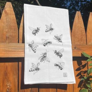 Bumblebees Tea Towel