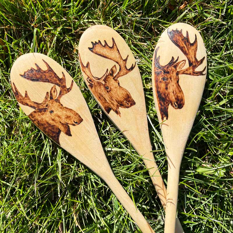 Wooden Moose Spoon