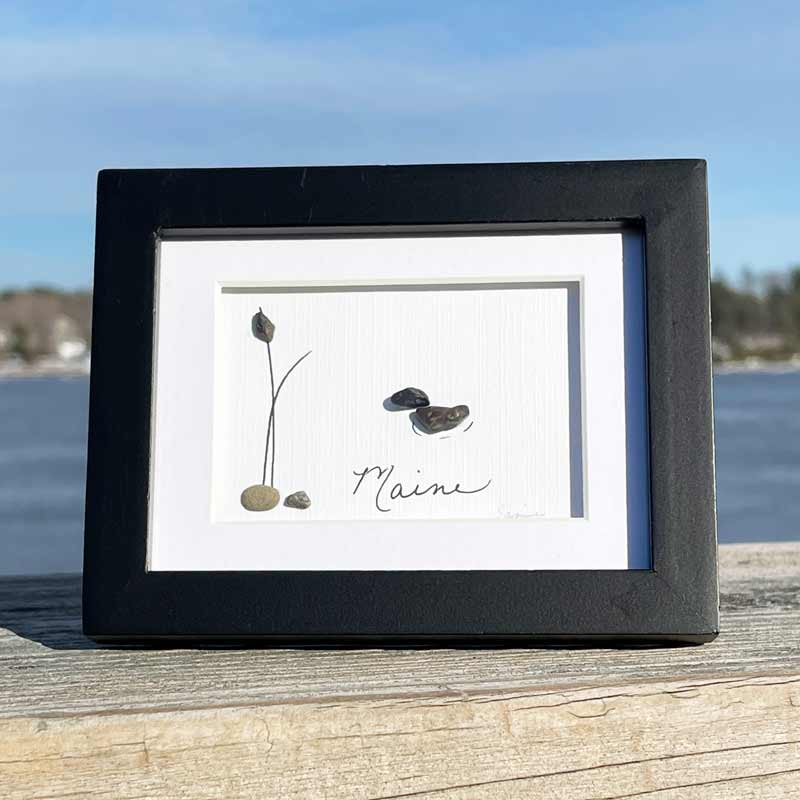 Loon on the Lake #2 - Framed Beach Findings