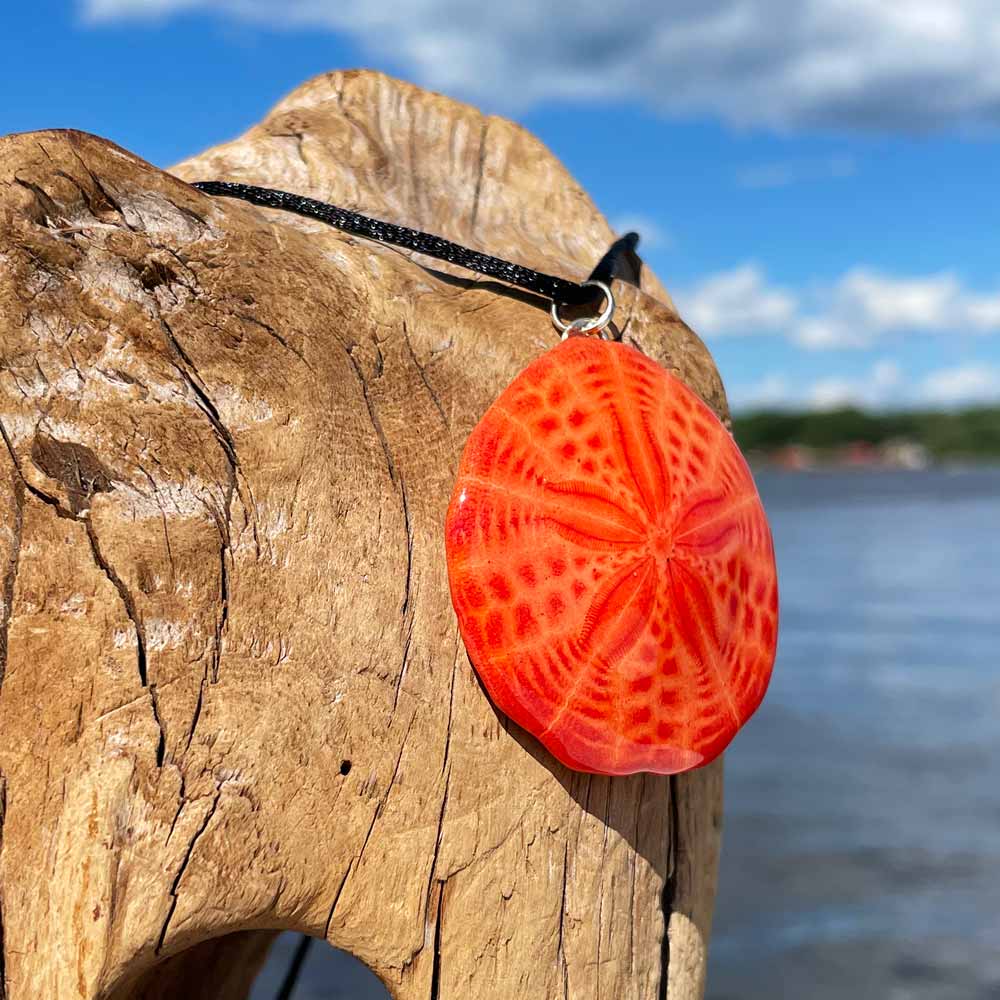 Coral Sand Dollar Necklace