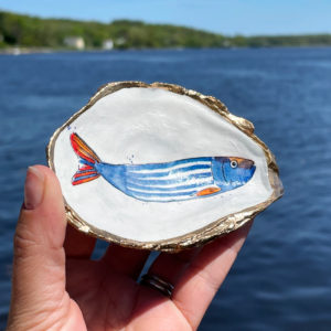 One Fish Oyster Shell Ring Dish