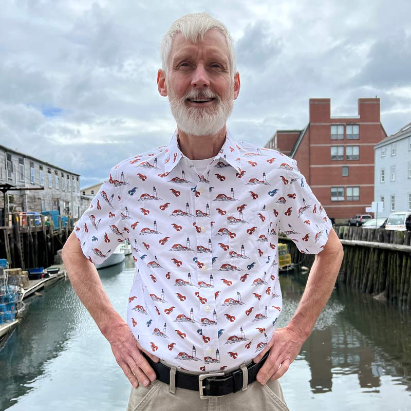Lighthouse & Lobsters Button Down
