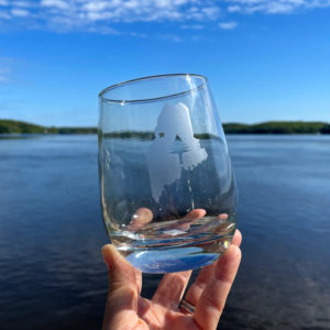 First Maine Flag Stemless Wine Glass