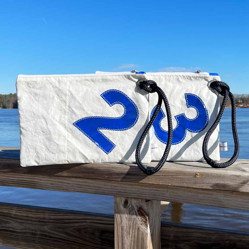 Sail Clutch - zippered bag made from recycled sails