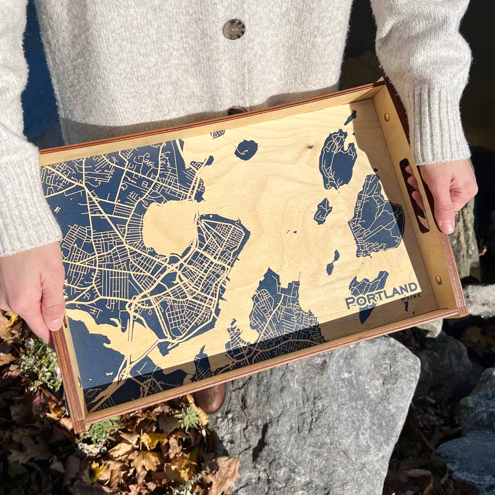 Large Portland, Maine Serving Tray