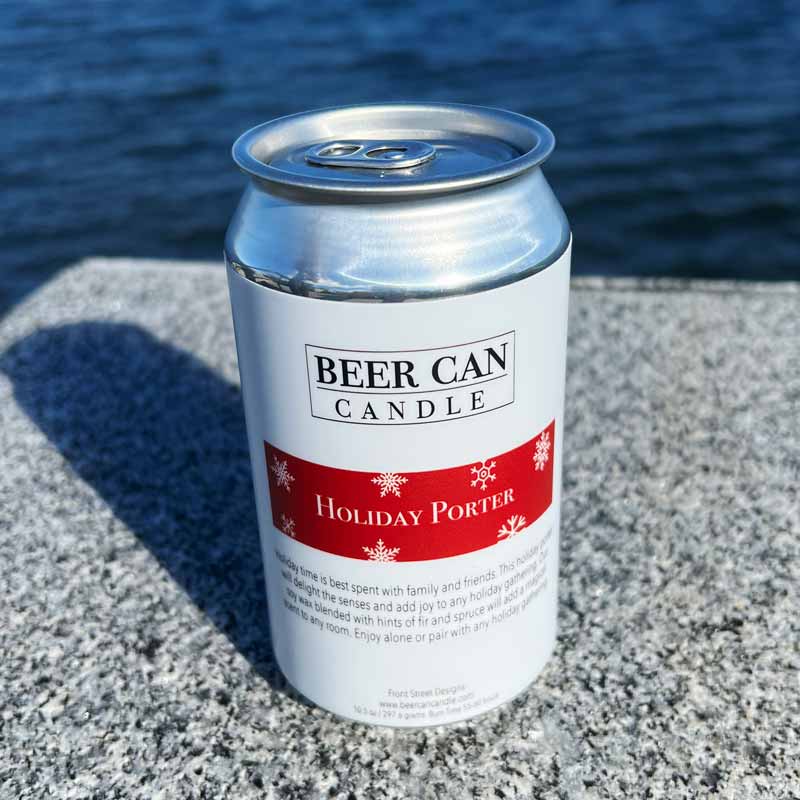 Holiday Porter Beer Can Candle