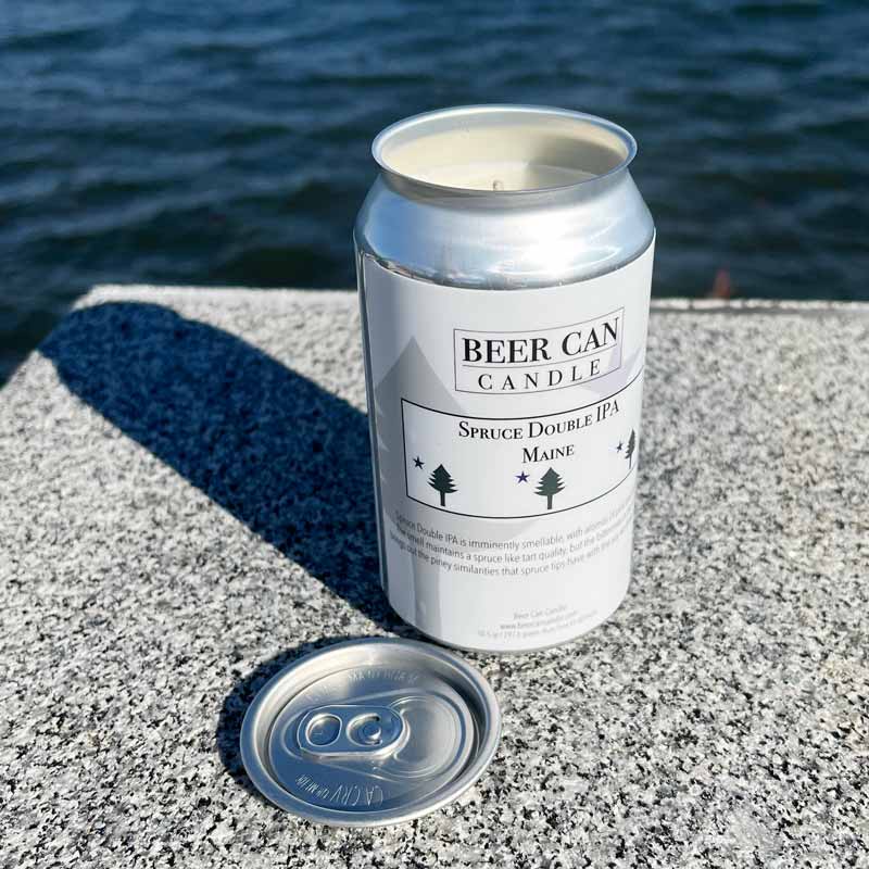 Spruce Double IPA Beer Can Candle