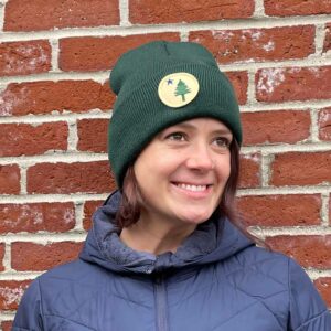 Forest Green First Maine Flag Patch Beanie