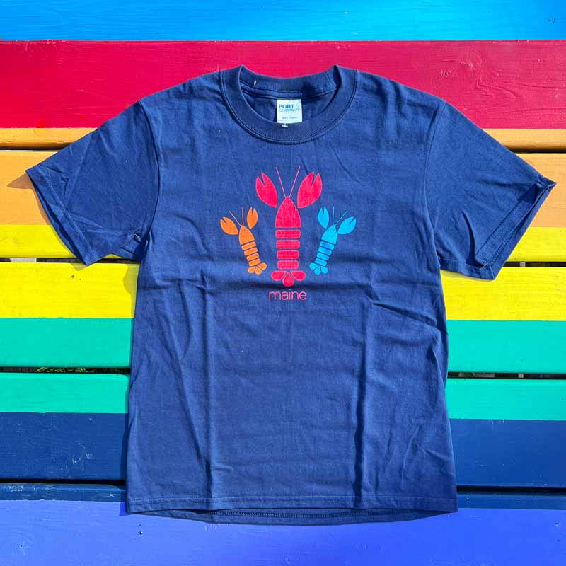 Happy Lobster Kids T-Shirt - Navy Blue