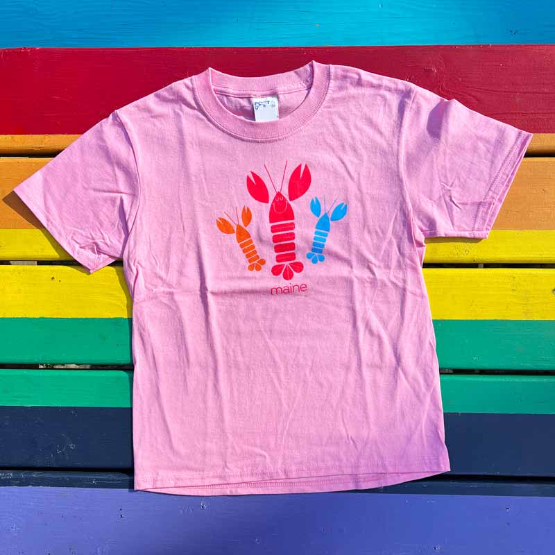 Happy Lobster Kids T-Shirt - Pink