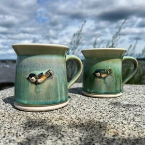 Chickadee Mugs by Devenney Pottery
