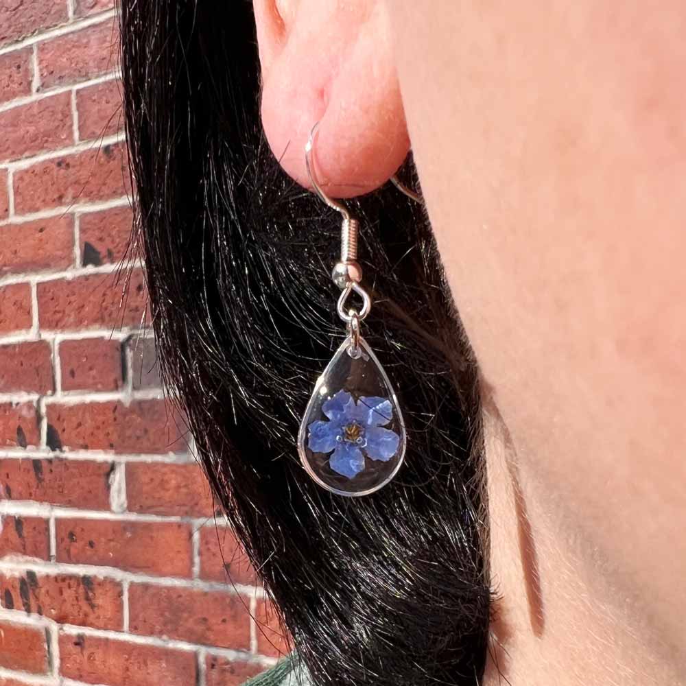Forget Me Not Silver Earrings