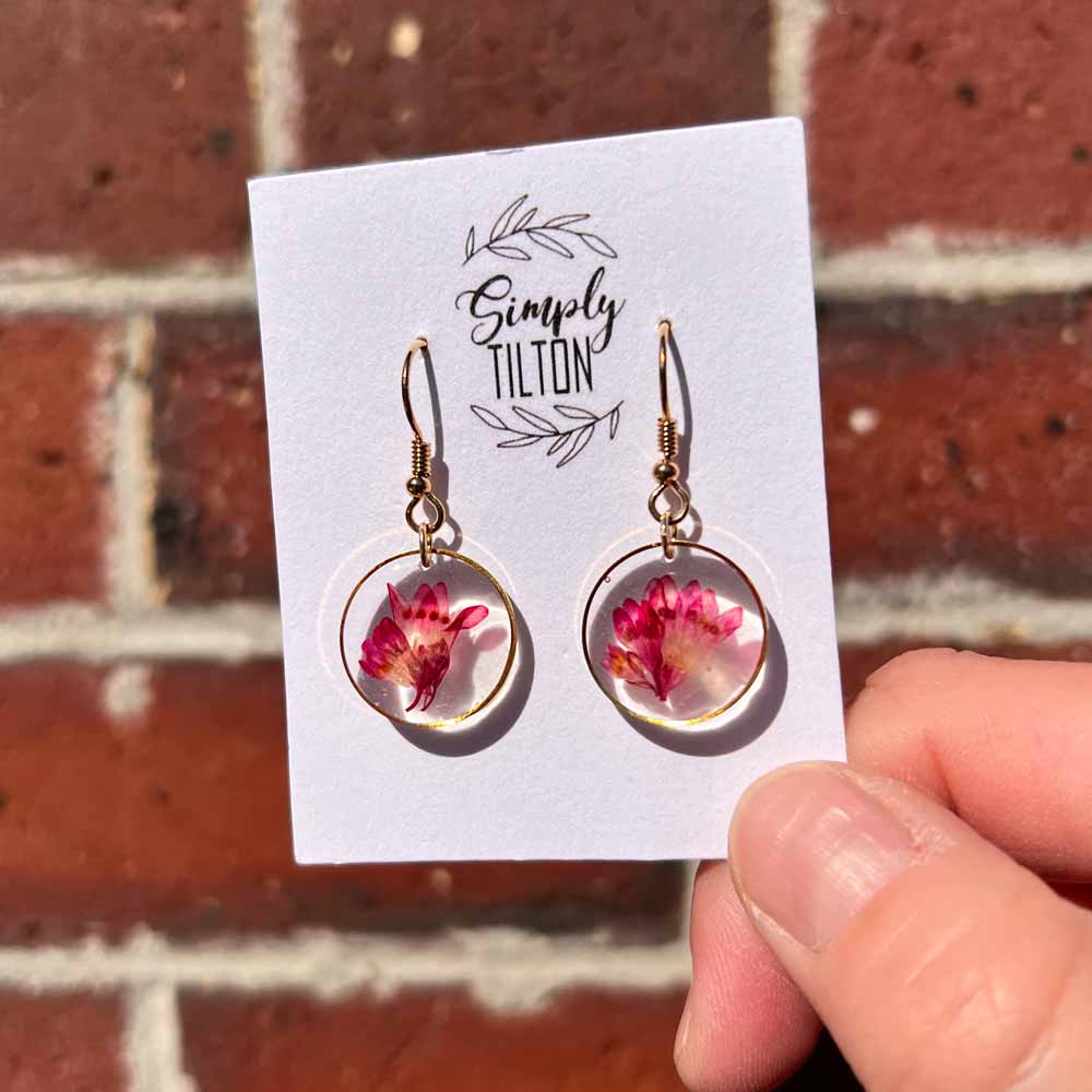 Coral Bell Gold Earrings