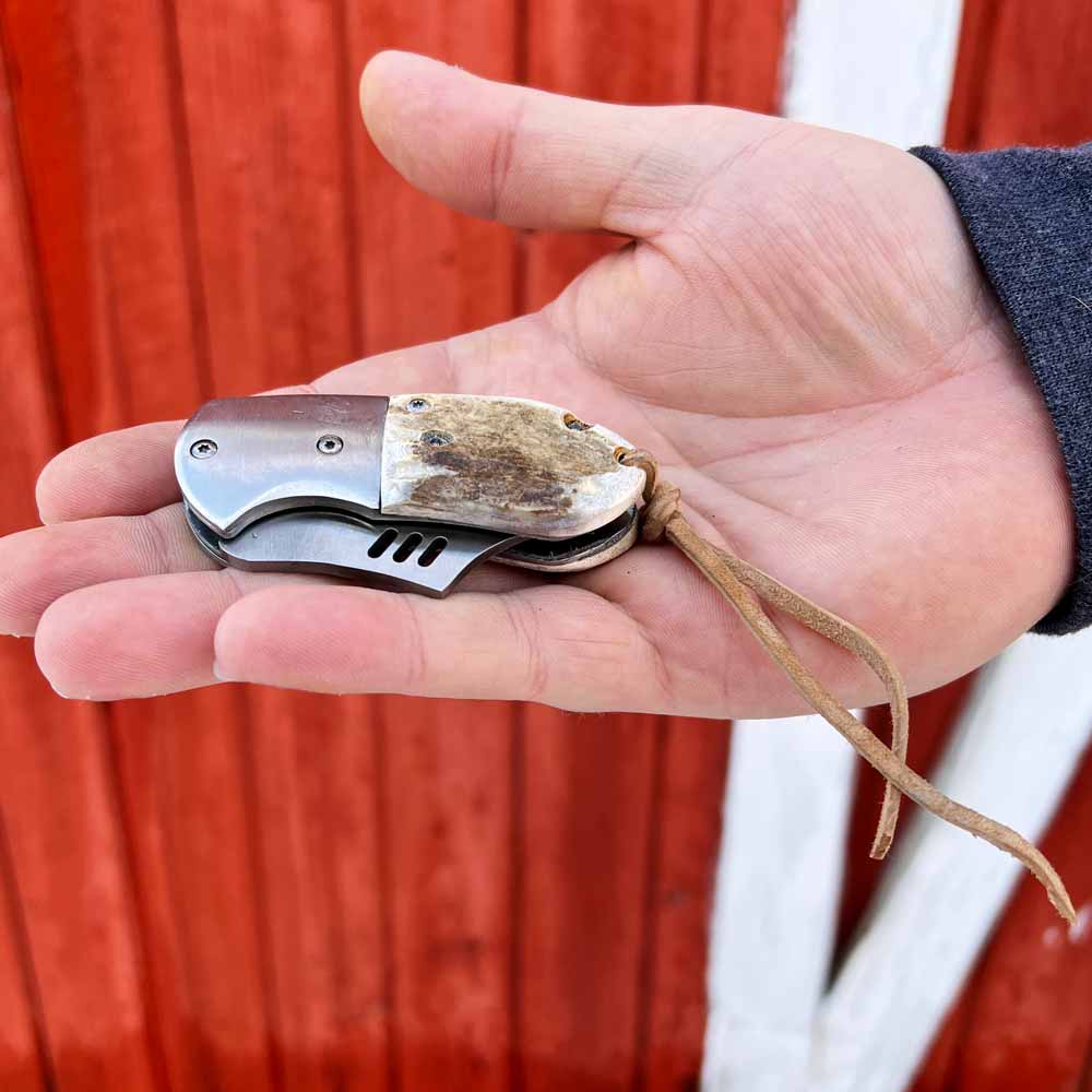 Moose Antler Watch Pocket Knife