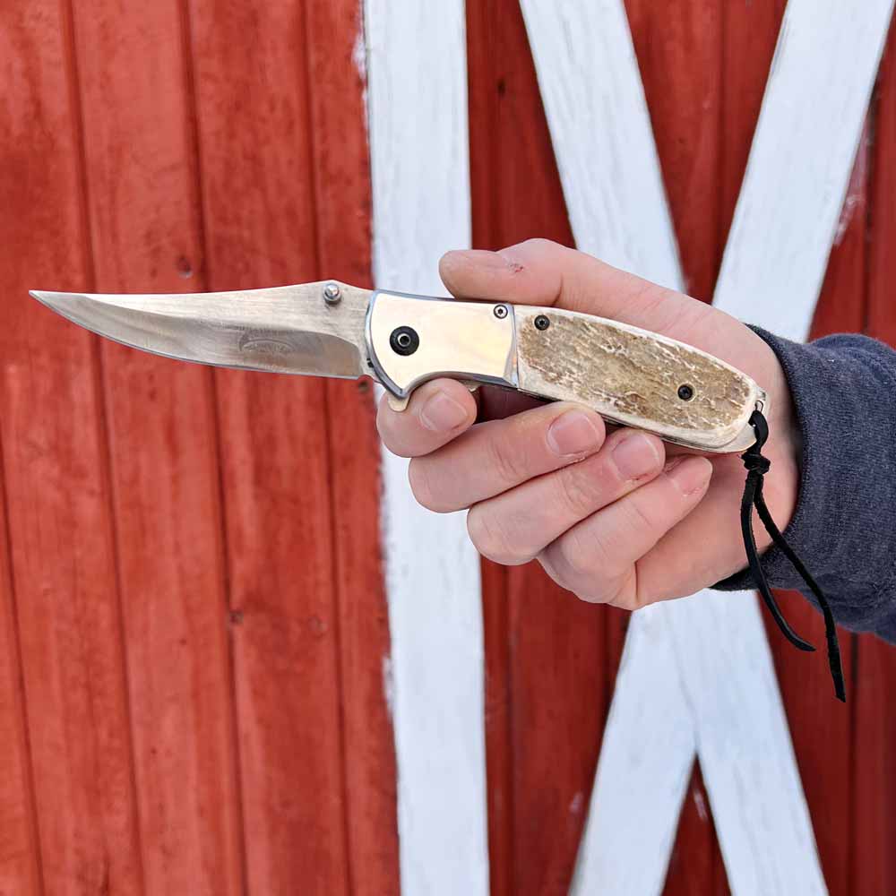 Moose Antler Spear Point Knife