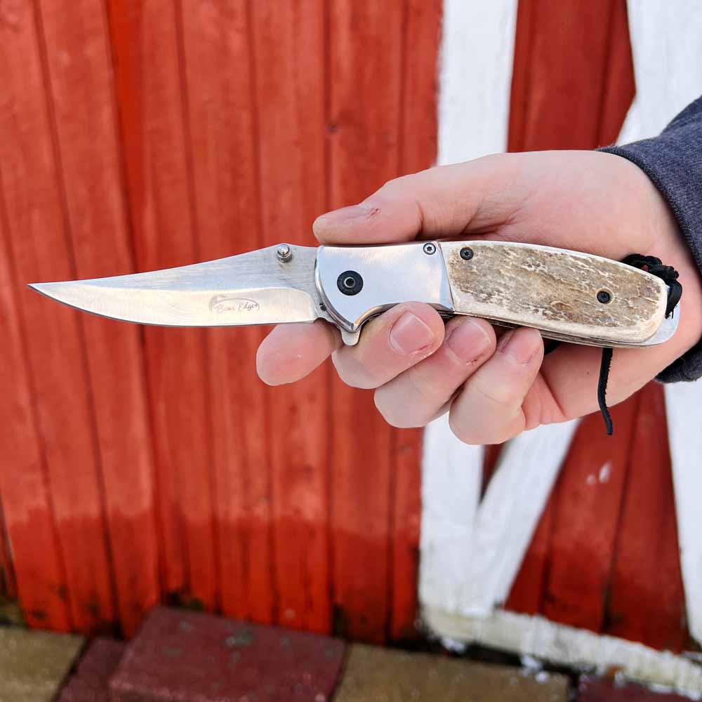 Moose Antler Spear Point Knife