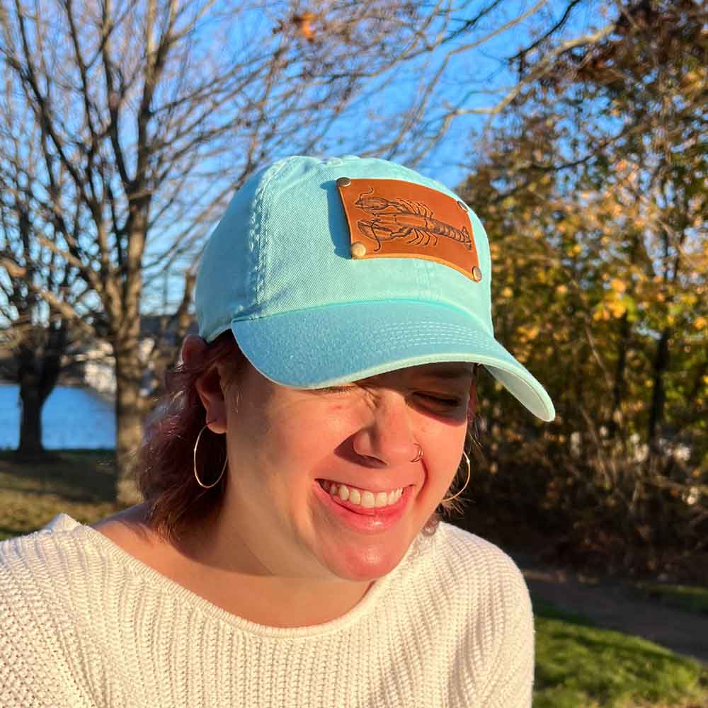 Turquoise Lobster Patch Hat