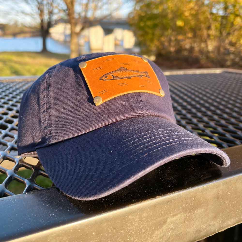 Navy Fish Patch Hat
