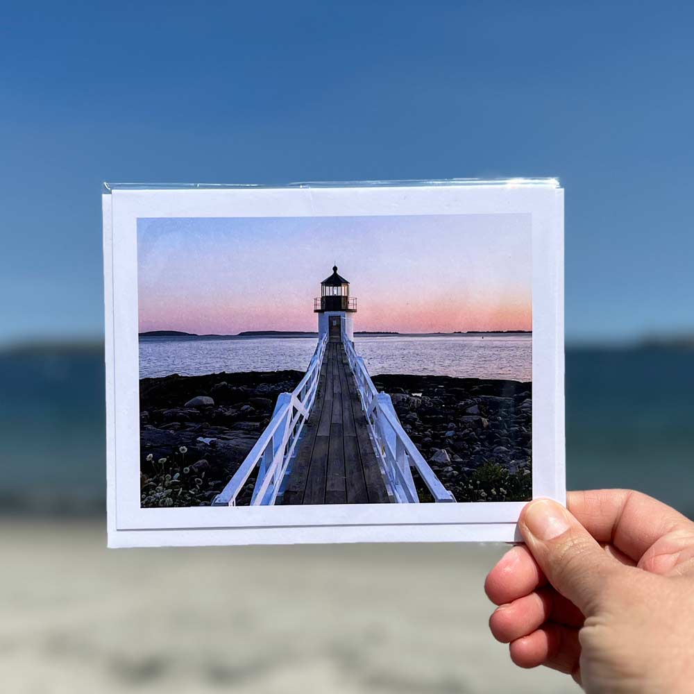 Marshall Point Lighthouse Notecard by Kristina O'Brien