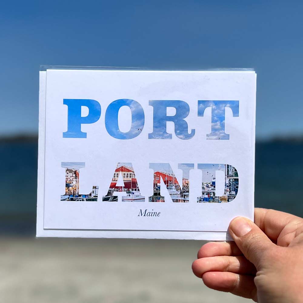 PORTLAND ft Union Wharf Notecard by Kristina O'Brien