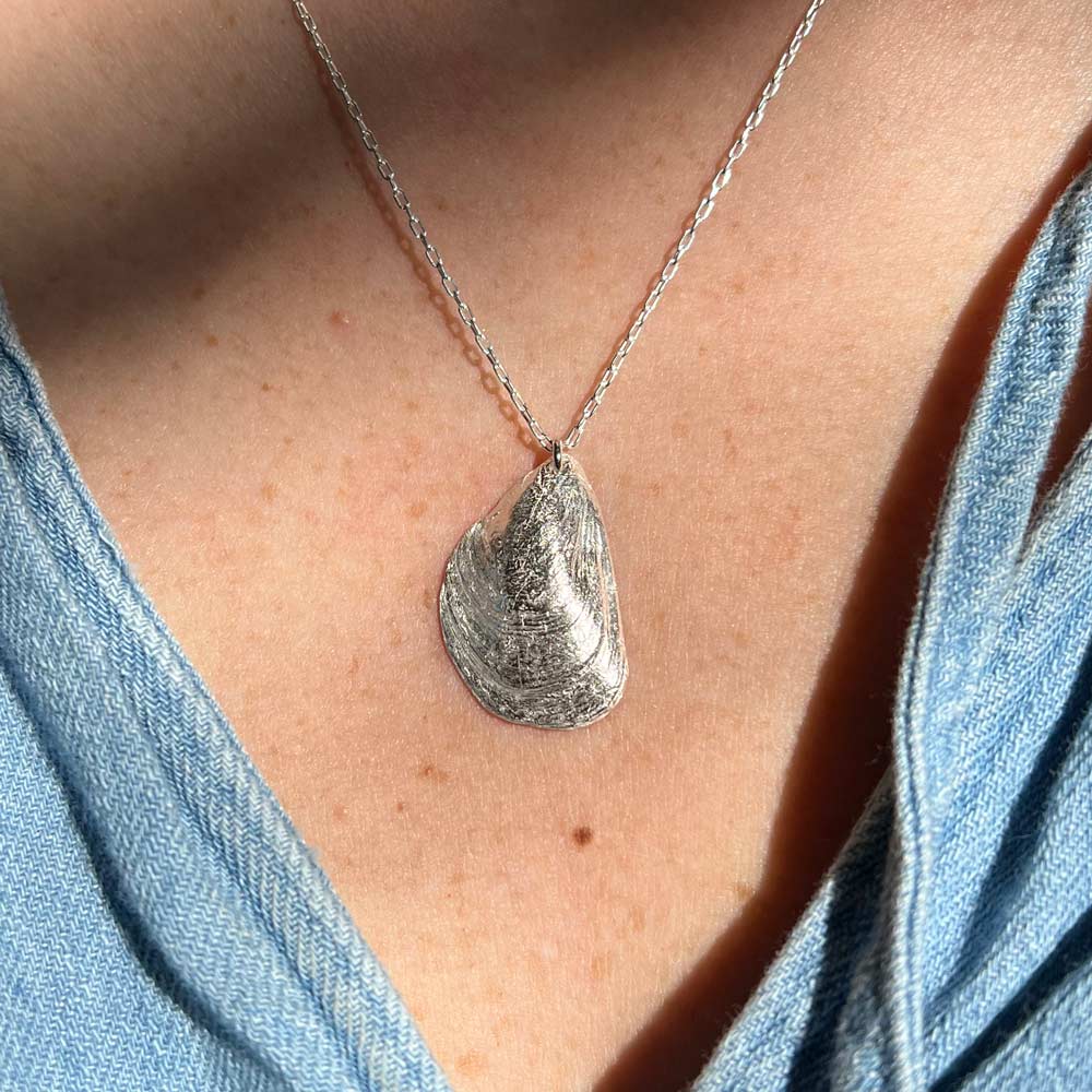 Rockland, Maine Mussel Shell Pendant